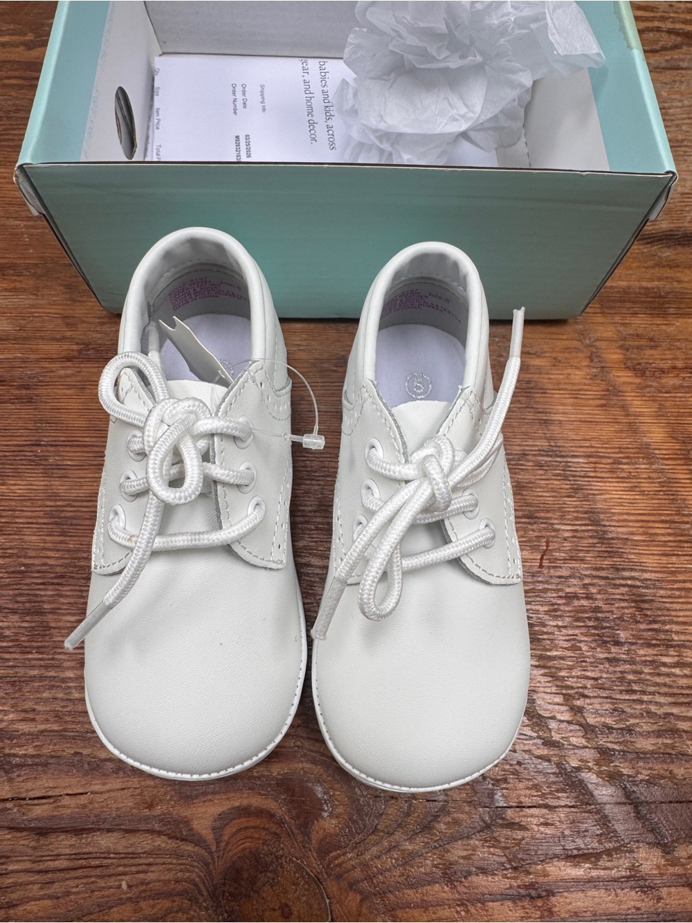 Angel White Lace-Up Baby Walker Shoes